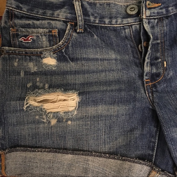 🦋 3 for $25 - Hollister Button Fly Distressed Jean Shorts - Picture 2 of 10